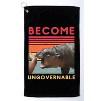Become Ungovernable Moo Deng Hippo Golf Towel