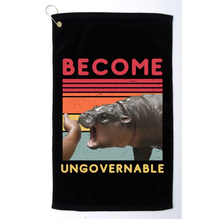 Become Ungovernable Moo Deng Hippo Golf Towel