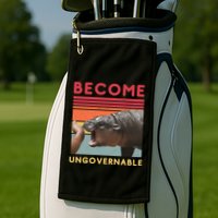 Become Ungovernable Moo Deng Hippo Golf Towel