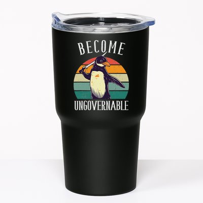 Become Ungovernable Meme Funny Penguin Meme Retro Vintage Tumbler