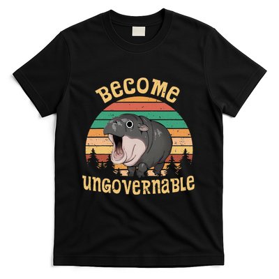 Become Ungovernable Moo Deng Baby Pygmy Hippo T-Shirt