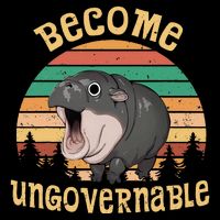 Become Ungovernable Moo Deng Baby Pygmy Hippo 16 in Basic Backpack