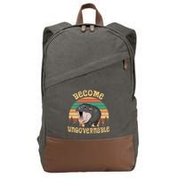 Become Ungovernable Moo Deng Baby Pygmy Hippo Cotton Canvas Backpack