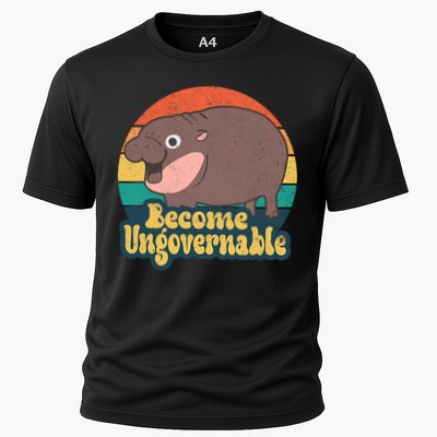 Become Ungovernable Moo Deng Humor Cute Baby Hippo Joke Performance Shirt