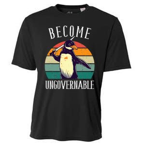 Become Ungovernable Meme Funny Penguin Cooling Performance Crew T-Shirt