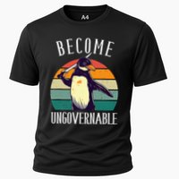 Become Ungovernable Meme Funny Penguin Cooling Performance Crew T-Shirt