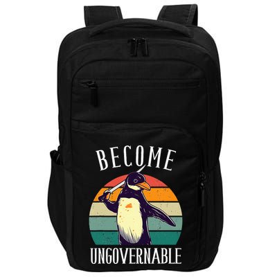 Become Ungovernable Meme Funny Penguin Impact Tech Backpack
