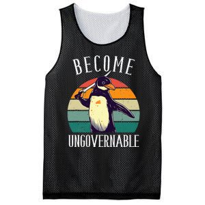 Become Ungovernable Meme Funny Penguin Mesh Reversible Basketball Jersey Tank