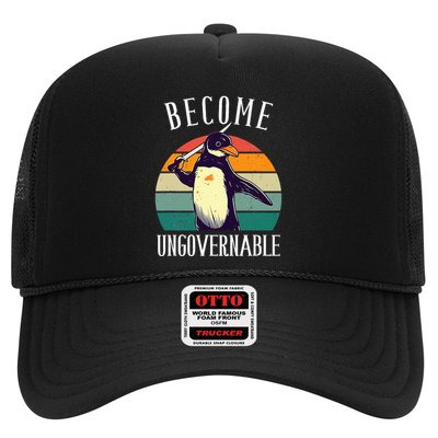 Become Ungovernable Meme Funny Penguin Trucker Hat