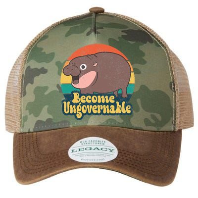 Become Ungovernable Moo Deng Humor Legacy Tie Dye Trucker Hat