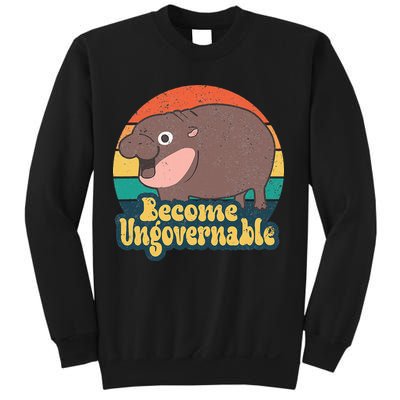 Become Ungovernable Moo Deng Humor Sweatshirt