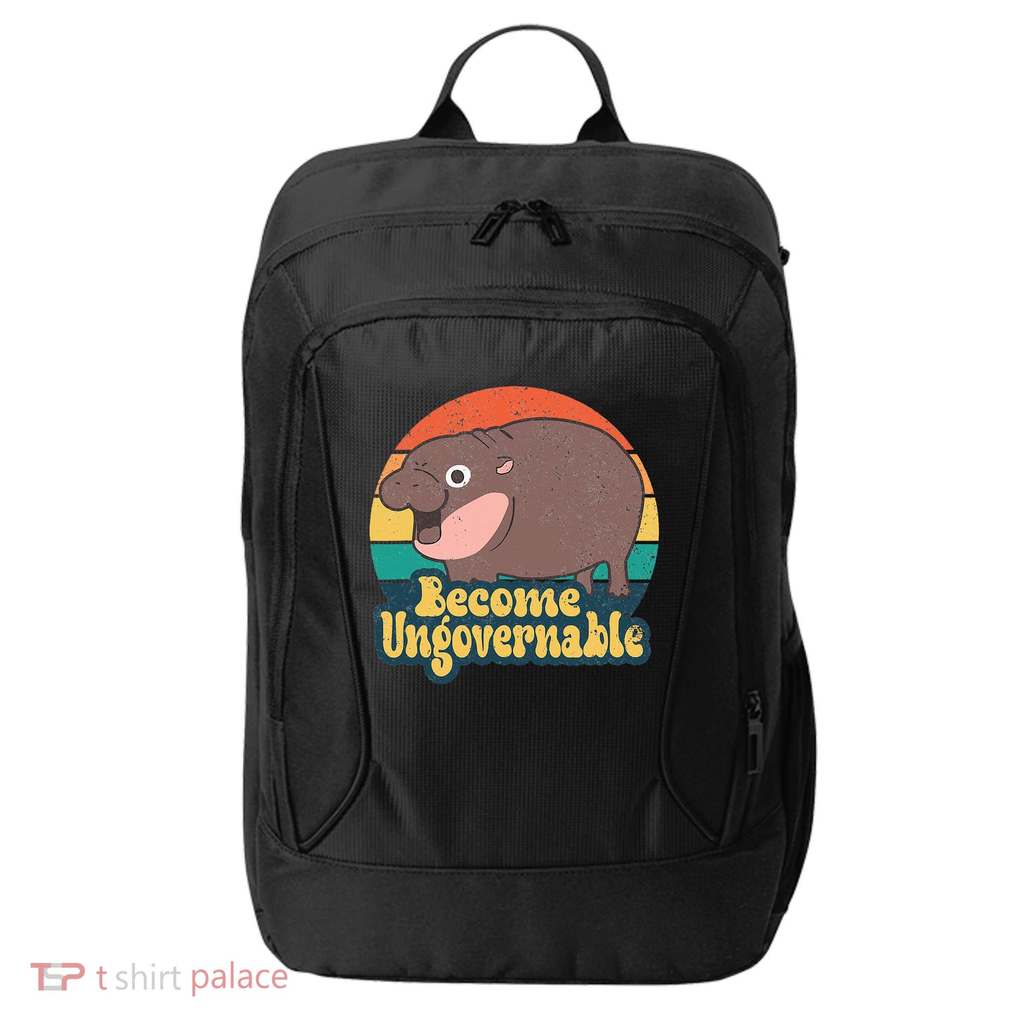 Become Ungovernable Moo Deng Humor City Backpack
