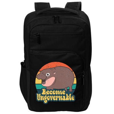 Become Ungovernable Moo Deng Humor Impact Tech Backpack