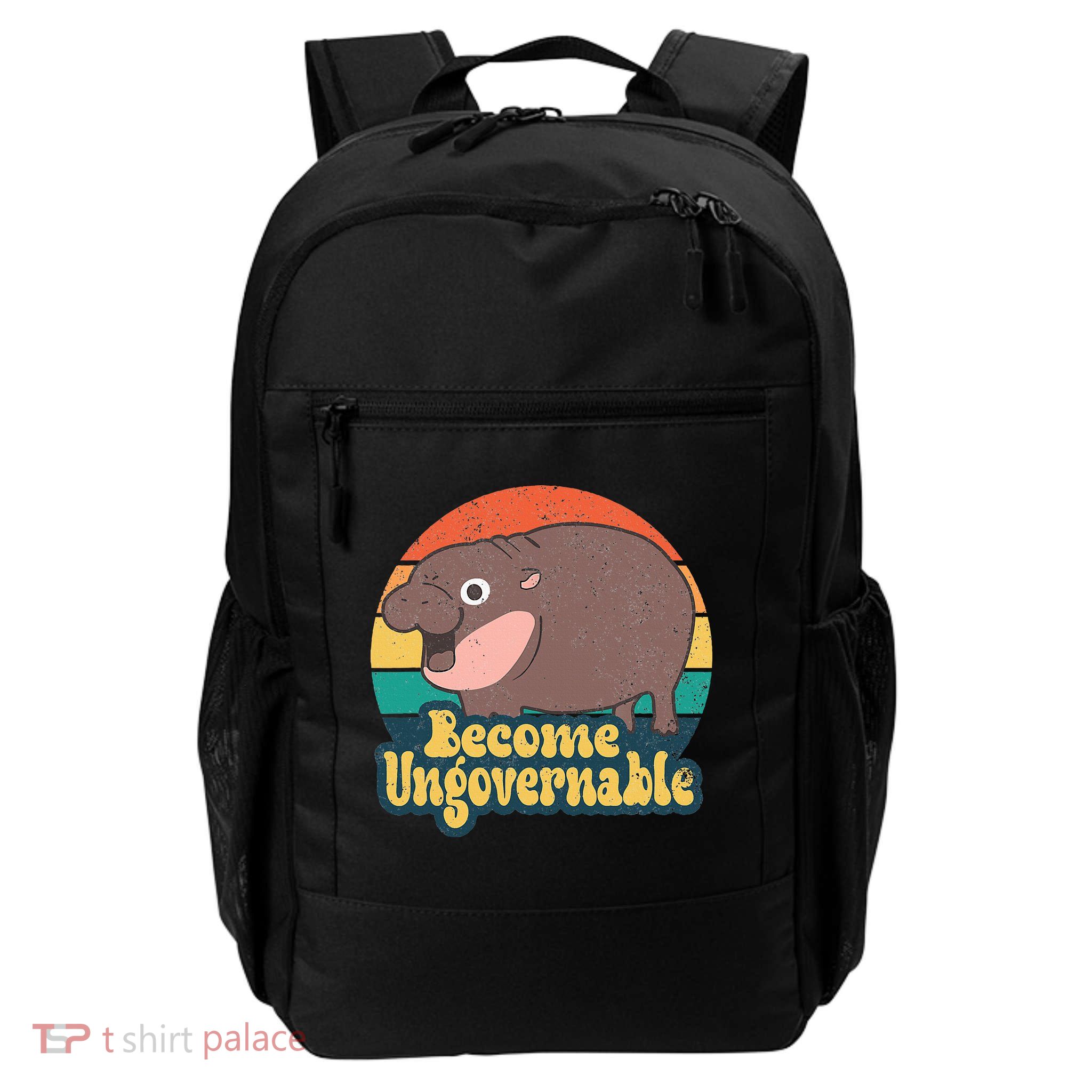 Become Ungovernable Moo Deng Humor Daily Commute Backpack
