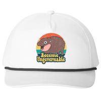 Become Ungovernable Moo Deng Humor Snapback Five-Panel Rope Hat