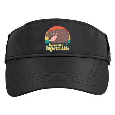 Become Ungovernable Moo Deng Humor Adult Drive Performance Visor