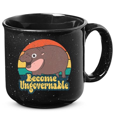Become Ungovernable Moo Deng Humor 15oz Campfire Ceramic Mug