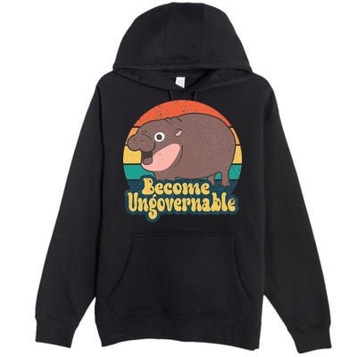 Become Ungovernable Moo Deng Humor Premium Pullover Hoodie