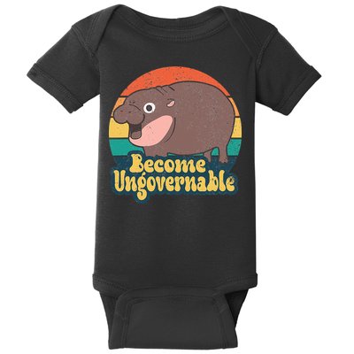 Become Ungovernable Moo Deng Humor Baby Bodysuit