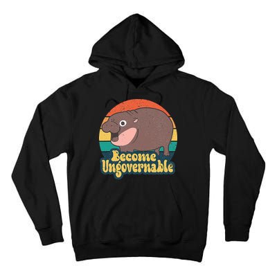 Become Ungovernable Moo Deng Humor Tall Hoodie