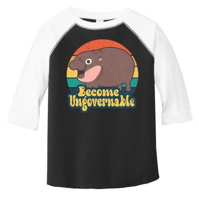 Become Ungovernable Moo Deng Humor Toddler Fine Jersey T-Shirt