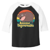Become Ungovernable Moo Deng Humor Toddler Fine Jersey T-Shirt