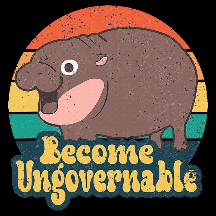 Become Ungovernable Moo Deng Humor Wool Snapback Cap