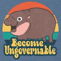 Become Ungovernable Moo Deng Humor Garment-Dyed Sweatshirt