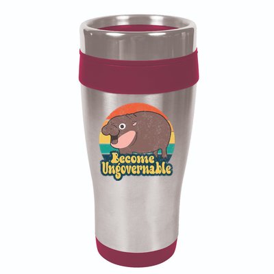 Become Ungovernable Moo Deng Humor 16oz Travel Tumbler
