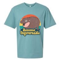 Become Ungovernable Moo Deng Humor Sueded Cloud Jersey T-Shirt