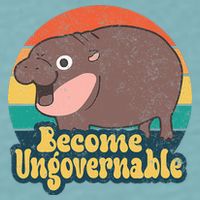 Become Ungovernable Moo Deng Humor Sueded Cloud Jersey T-Shirt