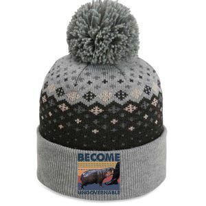 Become Ungovernable Moo Deng Cute Baby Hippo The Baniff Cuffed Pom Beanie