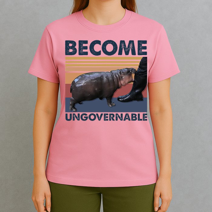 Become Ungovernable Moo Deng Cute Baby Hippo T-Shirt
