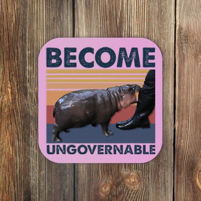 Become Ungovernable Moo Deng Cute Baby Hippo Coaster