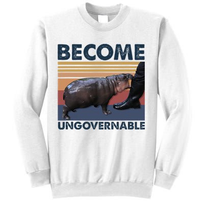 Become Ungovernable Moo Deng Cute Baby Hippo Sweatshirt