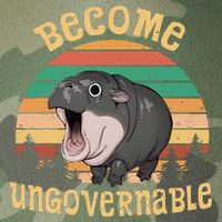 Become Ungovernable Moo Deng Baby Pygmy Hippo Legacy Tie Dye Trucker Hat