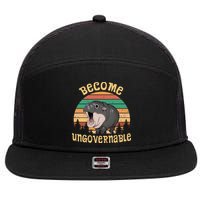 Become Ungovernable Moo Deng Baby Pygmy Hippo 7 Panel Mesh Trucker Snapback Hat
