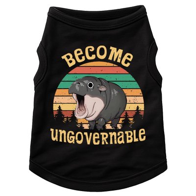 Become Ungovernable Moo Deng Baby Pygmy Hippo Doggie Tank