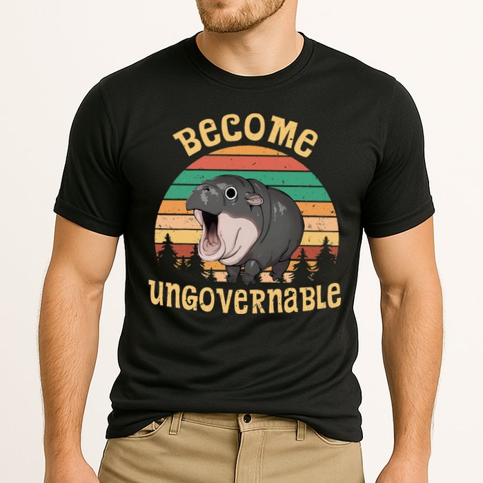 Become Ungovernable Moo Deng Baby Pygmy Hippo Performance Shirt