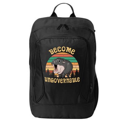Become Ungovernable Moo Deng Baby Pygmy Hippo City Backpack