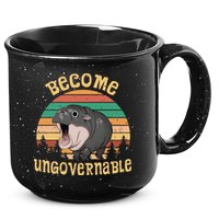 Become Ungovernable Moo Deng Baby Pygmy Hippo 15oz Campfire Ceramic Mug