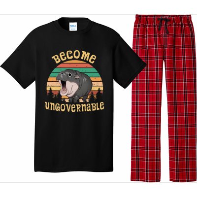 Become Ungovernable Moo Deng Baby Pygmy Hippo Pajama Set