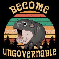 Become Ungovernable Moo Deng Baby Pygmy Hippo Wool Snapback Cap