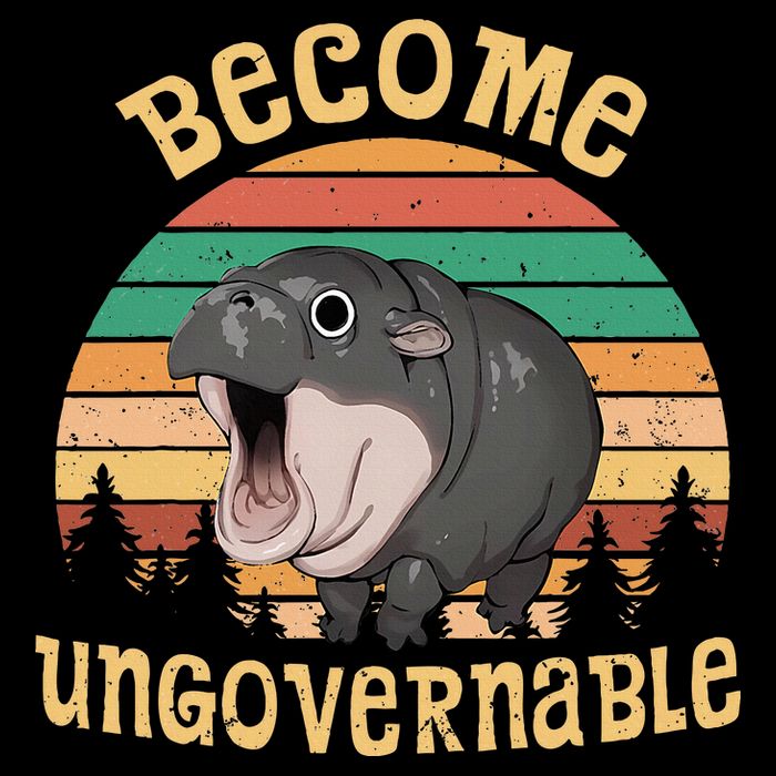 Become Ungovernable Moo Deng Baby Pygmy Hippo Wool Snapback Cap