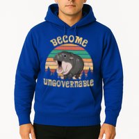 Become Ungovernable Moo Deng Baby Pygmy Hippo Hoodie