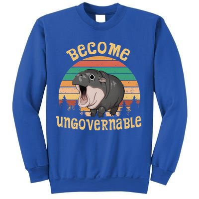 Become Ungovernable Moo Deng Baby Pygmy Hippo Sweatshirt