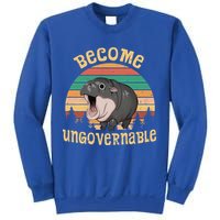 Become Ungovernable Moo Deng Baby Pygmy Hippo Sweatshirt