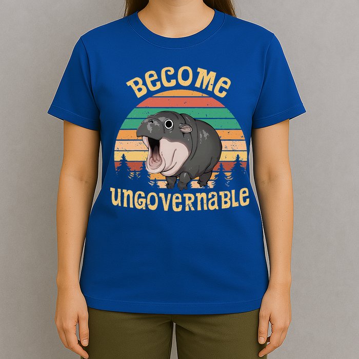 Become Ungovernable Moo Deng Baby Pygmy Hippo T-Shirt
