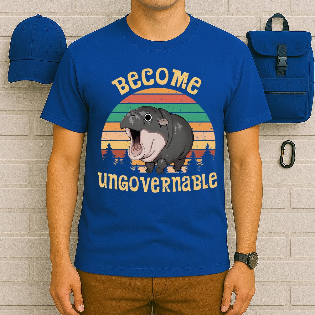 Become Ungovernable Moo Deng Baby Pygmy Hippo T-Shirt