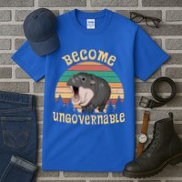 Become Ungovernable Moo Deng Baby Pygmy Hippo Tall T-Shirt